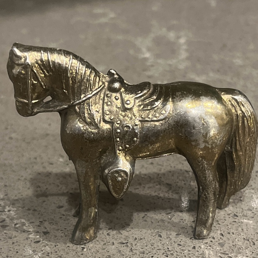 Vintage Cast Metal Carnival or Souvenir Horse Sculpture